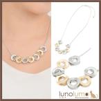 Yahoo! Yahoo!ショッピング(ヤフー ショッピング)メール便送料無料 ネックレス レディース メタル ゴールド シルバー コンビカラー サークル カジュアル N