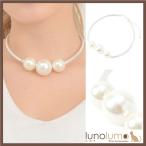 Yahoo! Yahoo!ショッピング(ヤフー ショッピング)メール便送料無料 パール ネックレス ショートネックレス レディース メタル シルバー 艶消し マット加工 N