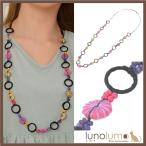 Yahoo! Yahoo!ショッピング(ヤフー ショッピング)メール便送料無料 ネックレス レディース ウッド ピンク 紫 カラフル 天然素材 アジアン エスニック 異国 N