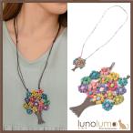 Yahoo! Yahoo!ショッピング(ヤフー ショッピング)メール便送料無料 再入荷 ネックレス ペンダント ロングネックレス ウッド ツリー モチーフ カラフル マルチカラー 天然素材 N