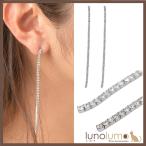Yahoo! Yahoo!ショッピング(ヤフー ショッピング)メール便送料無料 ピアス ロングピアス レディース キラキラ ラインストーン シルバー メタル 揺れる PI