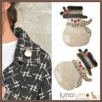 Yahoo! Yahoo!ショッピング(ヤフー ショッピング)メール便送料無料 クリスマス ブローチ 雪だるま ゆきだるま スノーマン 雪 帽子 ハット ゴールド プレゼント B