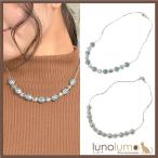 Yahoo! Yahoo!ショッピング(ヤフー ショッピング)メール便送料無料 日本製 ネックレス ショートネックレス レディース クリスタル 青 白 カジュアル マグネット 磁石 N