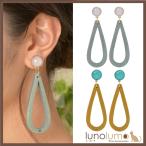 Yahoo! Yahoo!ショッピング(ヤフー ショッピング)メール便送料無料 SALE イヤリング レディース ウッド 木 天然素材 グレー ベージュ バイカラー 大ぶり エスニック E