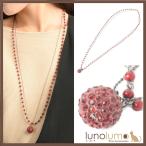 Yahoo! Yahoo!ショッピング(ヤフー ショッピング)メール便送料無料 ネックレス レディース パヴェ 赤 血赤珊瑚風 珊瑚風 真紅 レッド ワンカラー　カジュアル N