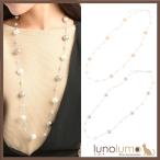 Yahoo! Yahoo!ショッピング(ヤフー ショッピング)メール便送料無料 ネックレス レディース パール パヴェ キラキラ ステーション パイプ ゴールド グレー N