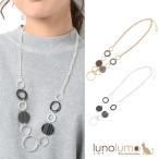 Yahoo! Yahoo!ショッピング(ヤフー ショッピング)メール便送料無料 ネックレス ロングネックレス レディース サークル 艶消し メタル ゴールド シルバー ストライプ N