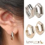 Yahoo! Yahoo!ショッピング(ヤフー ショッピング)メール便送料無料 ピアス レディース フープ キャッチ一体型 キャッチレス メタル シルバー ゴールド 六角形 PI