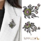 Yahoo! Yahoo!ショッピング(ヤフー ショッピング)メール便送料無料 ブローチ レディース ビジュー キラキラ ラインストーン アンティーク 燻し銀 大きめ 豪華 B