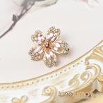 メール便送料無料 ブローチ レディース 桜 さくら 花 フラワー 春 ピンク キラキラ 可愛い プレゼント B