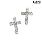 Yahoo! Yahoo!ショッピング(ヤフー ショッピング)ピアス レディース シンプル クロス ストーン パヴェ 20代 30代 40代 シルバー ルピス lupis