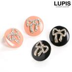 Yahoo! Yahoo!ショッピング(ヤフー ショッピング)ピアス リボン ボタン ブラック ピンク 量産型 かわいい ルピス lupis