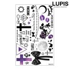 тату-наклейка корпус наклейка Halloween Cross moon rose diamond лента готический черный цвет rupislupis