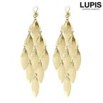 Yahoo! Yahoo!ショッピング(ヤフー ショッピング)イヤリング シャンデリア フェザー 羽根 大ぶり 大振り メタル 揺れる リーフ プレート ドレスアップ ゴールド ルピス lupis