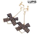 Yahoo! Yahoo!ショッピング(ヤフー ショッピング)イヤリング ハート リボン チェック 韓国ガーリー かわいい ゴールド 大ぶり ルピス lupis