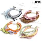 ヘアゴム セット ヘアアクセアリー 3本セット リボン 結び目 シンプル カラフル くすみカラー パステル 2連ヘアゴム 韓国 韓国っぽ ルピス lupis