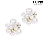 ピアス レディース パール ストーン つぶつぶ 上品 華やか ゴージャス ラグジュアリー フォーマル 大人 かわいい 韓国 ルピス lupis