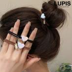 ショッピングヘアゴム ヘアゴム ヘアアクセサリー ハート オーロラ かわいい ガーリー お団子 シニヨン ポニー まとめ髪 簡単 ヘアアレンジ 韓国 ルピス lupis