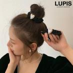 ヘアアクセサリー シュシュ ヘアゴム ハート オーロラ かわいい 上品 シンプル 華やか ガーリー まとめ髪 ヘアアレンジ ポニー 韓国 韓国っぽ ルピス lupis