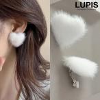  серьги женский мех мохнатый Heart простой симпатичный ga- Lee осень-зима зажим тип one отметка симпатичный ga- Lee Корея Корея ..lupisrupis