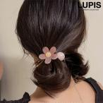 ショッピングヘアアクセサリー ヘアアクセサリー ヘアゴム フラワー マーブル かわいい ガーリー 上品 華やか 大人っぽ くすみカラー まとめ髪 ヘアアレンジ 韓国 韓国っぽ lupis ルピス