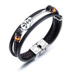 Yahoo! Yahoo!ショッピング(ヤフー ショッピング)Rockyu ジュエリー 人気ブランド ブレスレット PU メンズ ブラック ギター 音楽 音符 三連 編み込み メンズブレスレット号 ビジネス オ