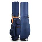 Golf Stand Bag ホイール付きゴルフバッグ、ゴルフはディバイダーとスタンドのために旅行用バッグ、大容量主催のゴルフキャリーバッグ 簡単