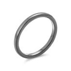 Yahoo! Yahoo!ショッピング(ヤフー ショッピング)[ブリングジュエリー] チタン製 黒 幅2ミリ ミニマリスト コンフォートフィット リング 結婚指輪 サイズ14号