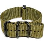 【並行輸入品】DaLuca Ballistic Nylon NATO Watch Strap - Olive (PVD Buckle) : 20mm