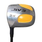 Senior メンズ SV3-3 ウッドゴルフクラブ 左利き用 シニアフレックス メンズ シニアサイズ ブラックプロベルベットグリップ