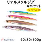 ルアー メタルジグ セット リアル ベイト ジグ 60g 100g ショア オフショア ジギング ロング スリム 青物 サワラ ブリ タチウオ