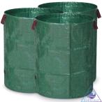ガーデンバッグ ガーデンバケツ 272L 集草バッグ 大型庭用袋（3パック）自立式 折り畳み 再利用可能な 環境に優 防水 集草バッグ お庭の清掃 園芸用