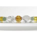 オリジナルデザインブレスレットアンバーグリーンアベンチュリンクォーツシトリ...