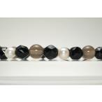 オリジナルデザインブレスレットブラックスピネル淡水パールグレーメノウパワー...