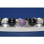 オリジナルデザインメンズブレスレットドッグティースアメジストオニキスクォー...