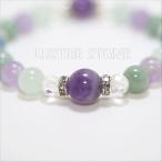 オリジナルデザインブレスレットドッグティースアメジストグリーンジェイドミル...