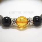 オリジナルデザインブレスレットアンバーオニキスクラウディクォーツタイガーア...