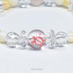 パワーストーン天然石オリジナルデザインブレスレットクォーツローズクォーツミ...