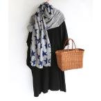 ショッピングストール CITRUS シトラス  Je t'aime & スター グレー ネイビー ストール