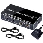 ELEVIEW KVM переключатель HDMI 4K@60Hz персональный компьютер 2 шт. монитор 1 шт. переключатель клавиатура &amp; мышь вместе иметь компактный . aluminium сплав 