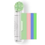 TiaysTiays 4in1 многофункциональный craft бумага резчик бумага триммер Mini резчик легкий перевозка удобный раздвижной dial лезвие есть 