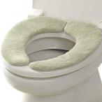 日本製 消臭 洗えるサンコー ずれない ふんわりタイプ トイレ 便座カバー 15mm フォレスト グリーン おくだけ吸着 KI-06