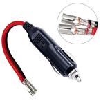 Dongge 車の交換用 12V / 24Vリード付きシガー電源プラグ