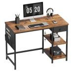 YeTom デスク 机 pcデスク パソコンデスク 幅100cm desk 布製引き出し付き つくえ ラック付き ワーク オフィス 収納ラック