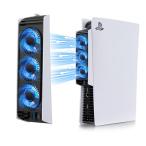 旧型PS5用放熱ファン、PMW冷却ファンはLEDライト付き/自動温度センサー/3.0 USBポートを備え、PS5 ディスク版およびデジタル版と互