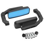 karim バイク ミラー スクエア 角型 8mm 10mm 正ネジ 逆ネジ 左右セット 汎用 サイドミラー 360度回転 オートバイ ハンドル