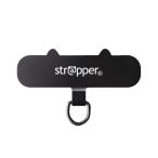 ねこのストラッパー strapper ストラッパー スマホ iphone ストラップ ストラップホルダー 猫 可愛い ネコ マットブラック