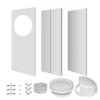 窓用ダクトパネル エアコン用排気口 フロントガラス ほとんどのタイプのエアコンに対応し 長さを43cmから119cmまで調整可能 定点エアコンに