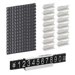 YFFSFDC プライスカード プライスキューブ 16個セット 値札 プライス台 セット 価格表示 店舗 ディスプレイ 見やすい 万の値まで表示