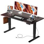 COMHOMA パソコンデスク 昇降式 電動 ゲーミングデスク pcデスク スタンディングデスク 作業机 オフィスデスク マルチ電源タップ付き